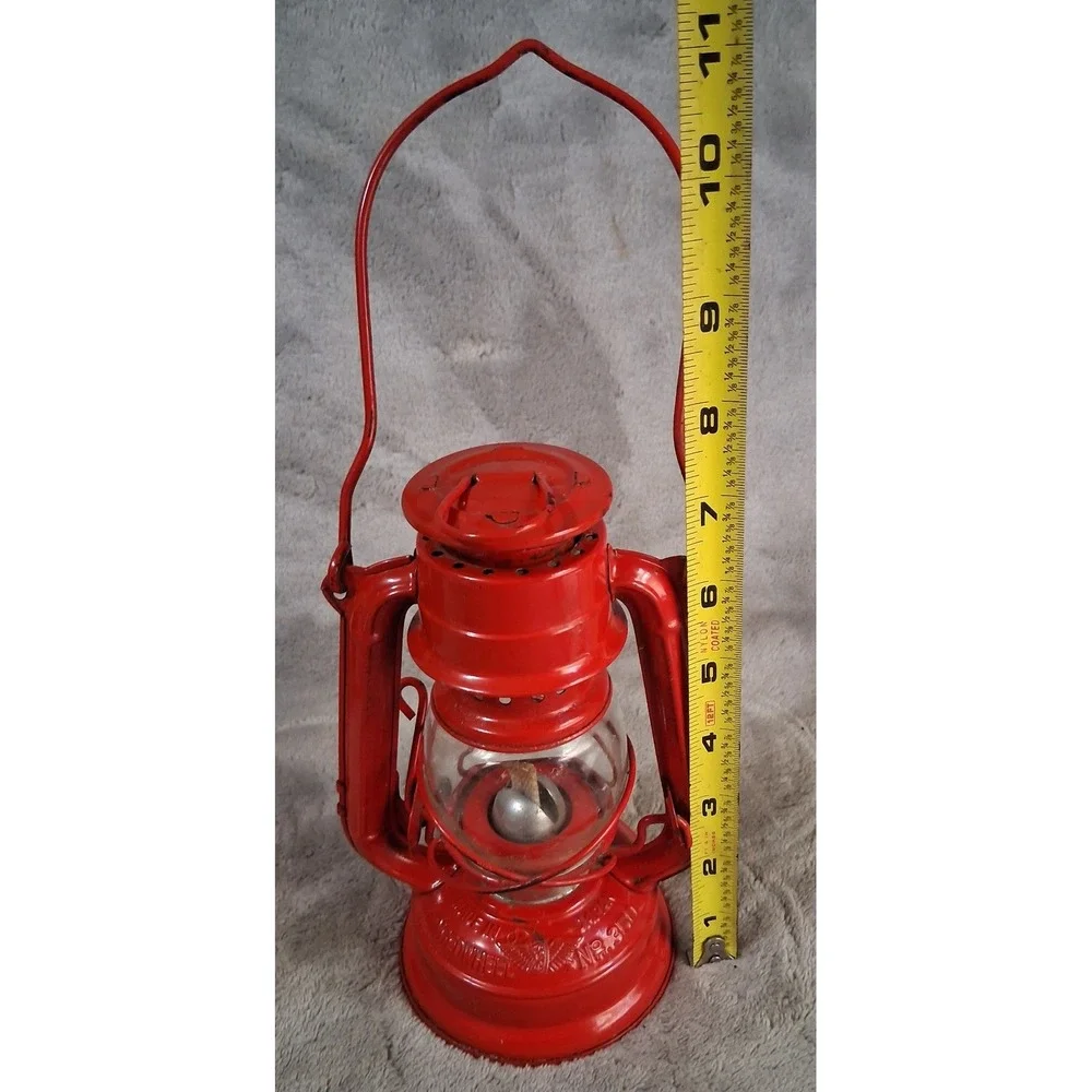 Vintage Winged Wheel No 350 Red Kerosene Lantern Japan Unused Skater Mini Lamp